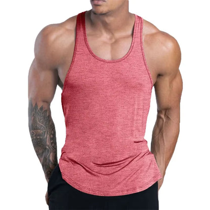 NEW Men'S Fitness Tank Top Summer Training Undershirt Men Basketball Quick-Dry Breathable Loose Tank Top Men Casual Sports Vest
